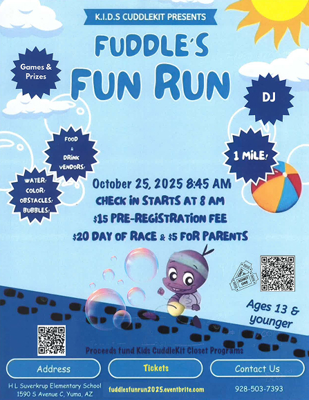 Fuddle's Fun Run 2025 Flyer
